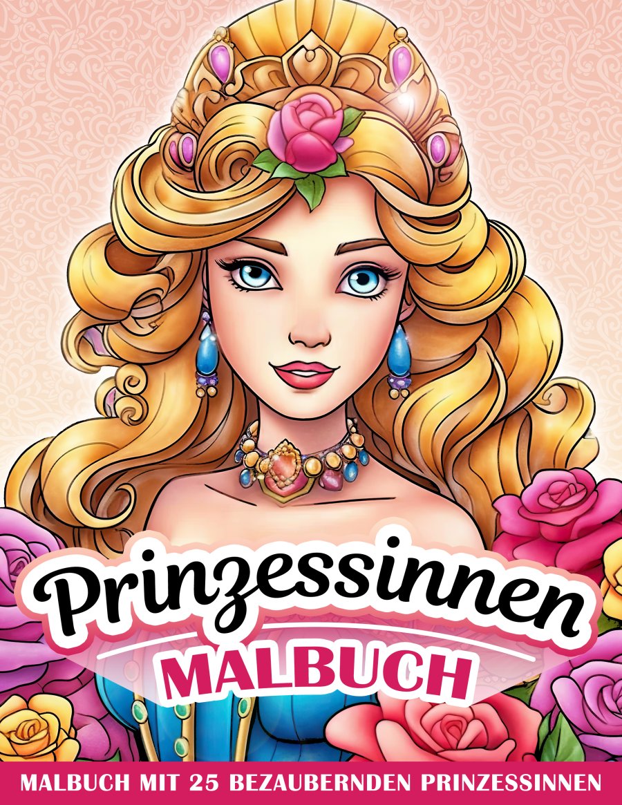 Prinzessinnen-Malbuch für Kinder – kostenloses E-Book mit 25 Ausmalbildern
