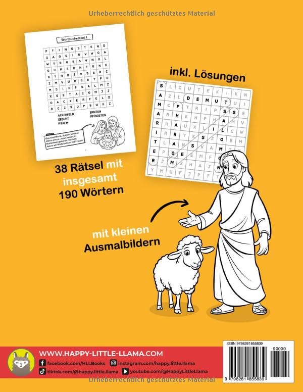 Bibel Wortsuche für Kinder Rückseite