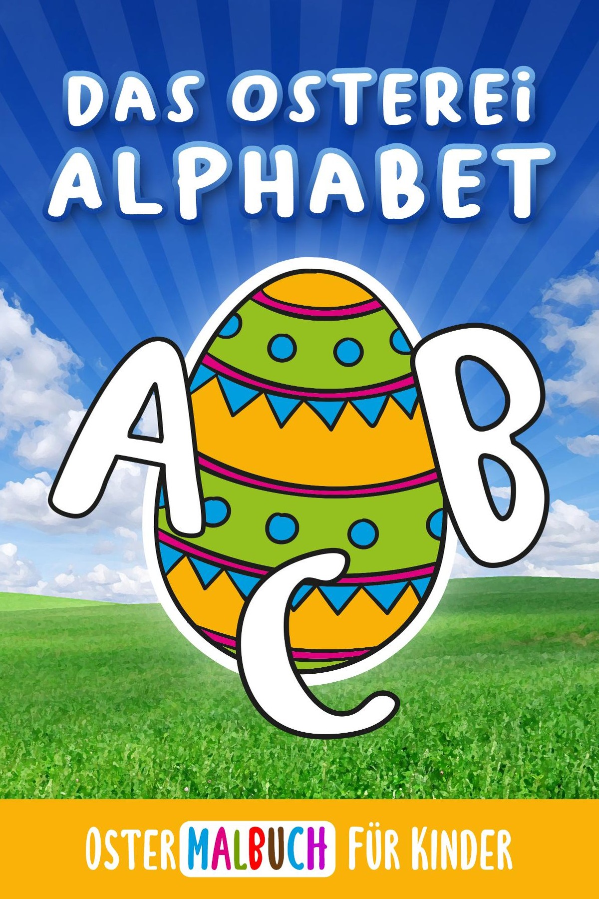 Kostenloses Oster-Malbuch für Kinder mit Osterei-Alphabet – deutsches Cover