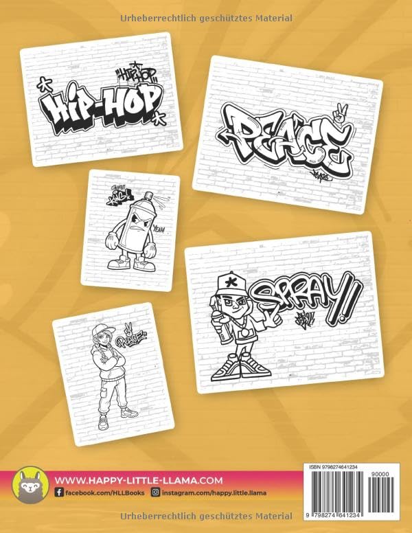 Graffiti Malbuch für Kinder und Jugendliche Rückseite