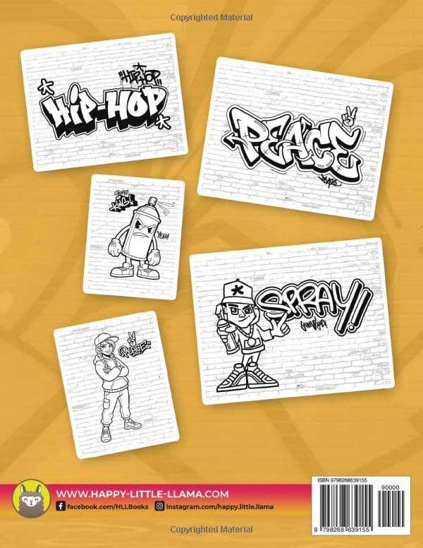 Graffiti Coloring Book for Kids and Teenagers back cover