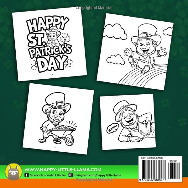 Leprechaun Coloring Book back cover