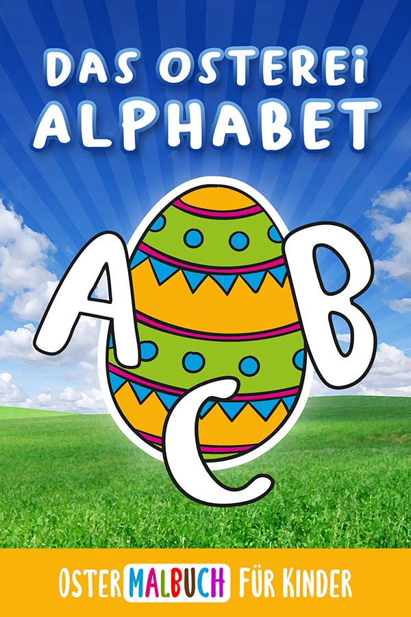 Das Osterei Alphabet Ostern Malbuch Vorderseite