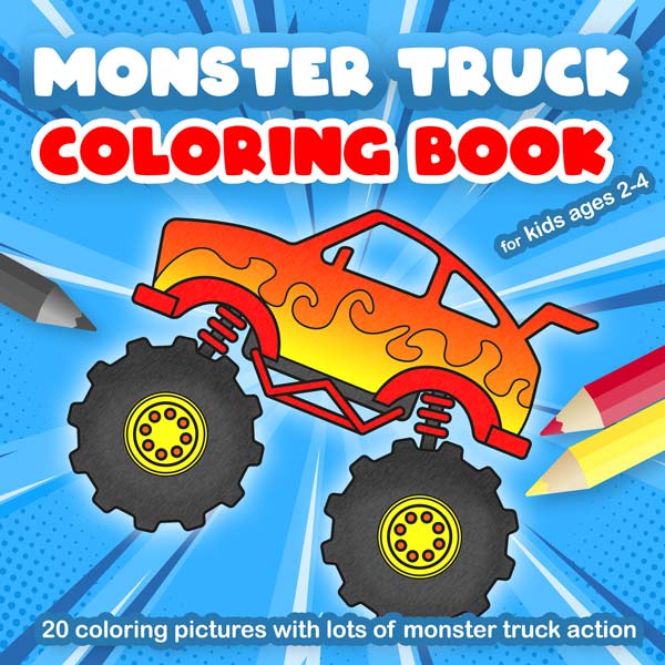 Monster Truck Coloring Book for Kids front cover