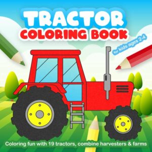 Tractor Coloring Book for Kids front cover