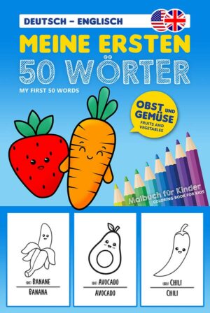 Meine ersten 50 Wörter Obst & Gemüse (Deutsch Englisch) Vorderseite