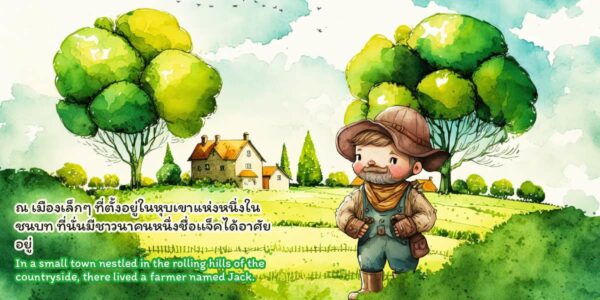 Tony The Little Tractor example pages (Thai edition)