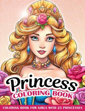 Princess Coloring Book for Girls front cover