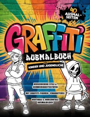 Graffiti Malbuch für Kinder und Jugendliche Vorderseite
